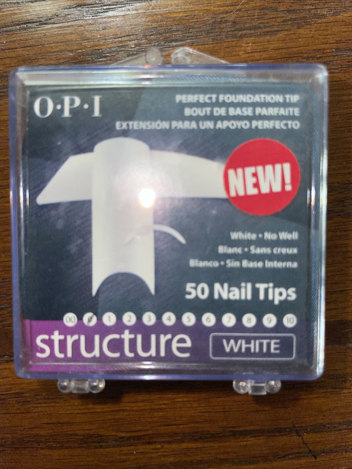 OPI STRUCTURE Nail White Tips – 50 Tips – SIZE 0