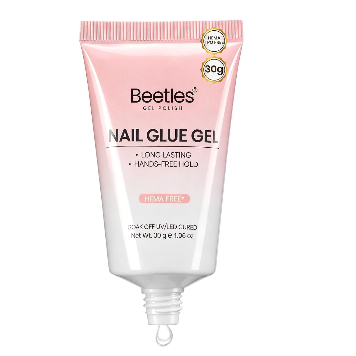Beetles 30G Solid Nail Glue Gel, Hema-Free & TPO Free | Super Strong for Nail Ti