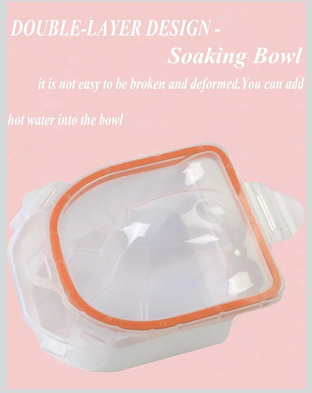 Nail Soaking Bowl, 2Pk Soak Off Gel Polish Dip Powder Remover Manicure Bowl