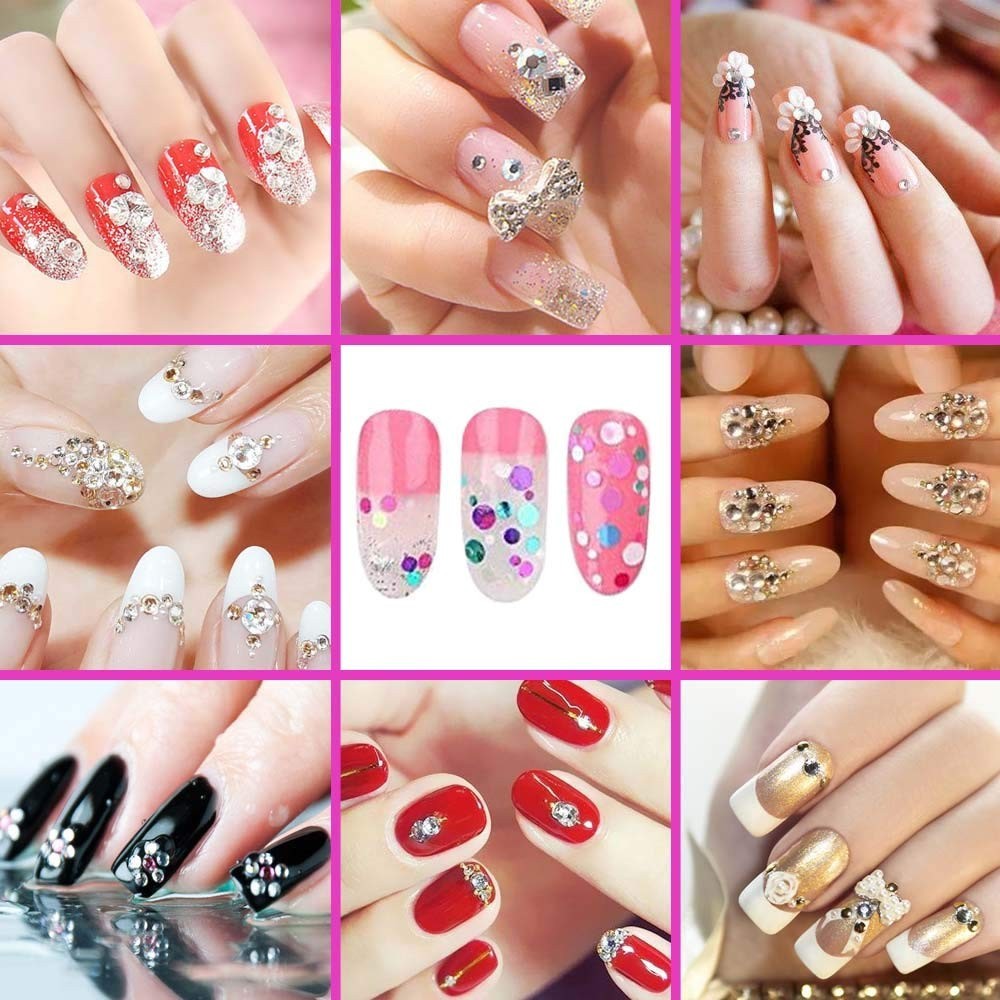 Ultimate 6400pcs Nail Art Rhinestones and Glitter Kit for Fashion Forward Looks