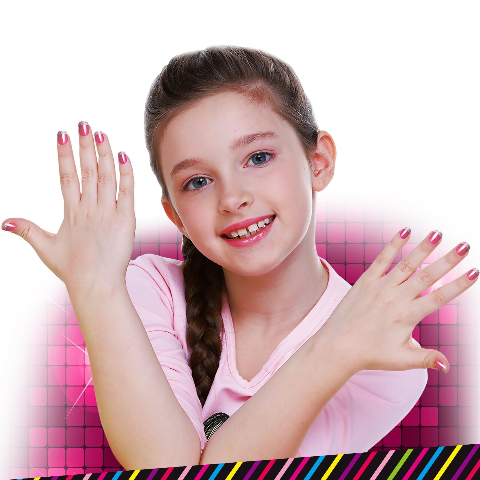 Nail Art Kit kids DIY Girls nail printing NEW polish and colorful NEW