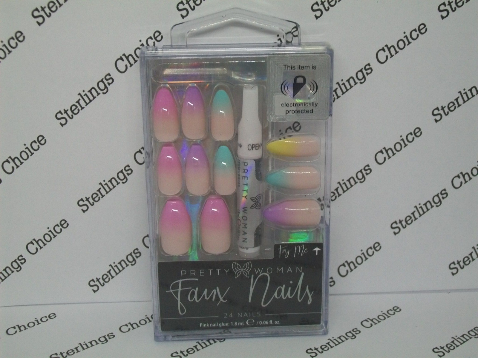 Pretty Woman Faux Nails #PDV3025-1 Pastel Color Tips