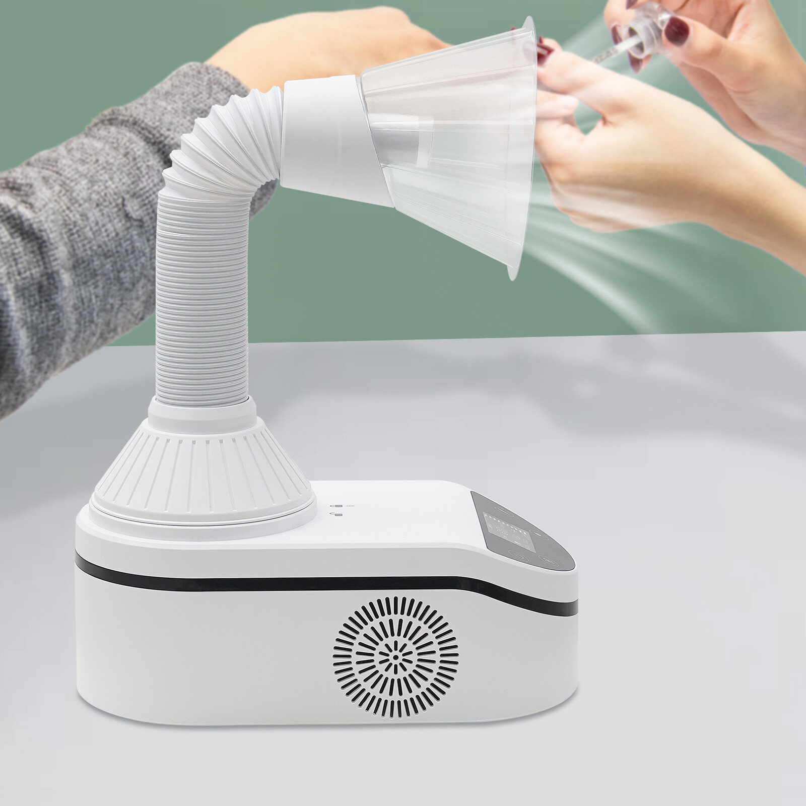 360°Tabletop Nail Dust Cleaning Machine Adjustable Speed Dust Collecting Machine