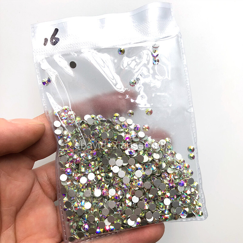 Top quality 1440pcs Crystal AB Rhinestones Flat Back Gems 3D Nail Art Decoration