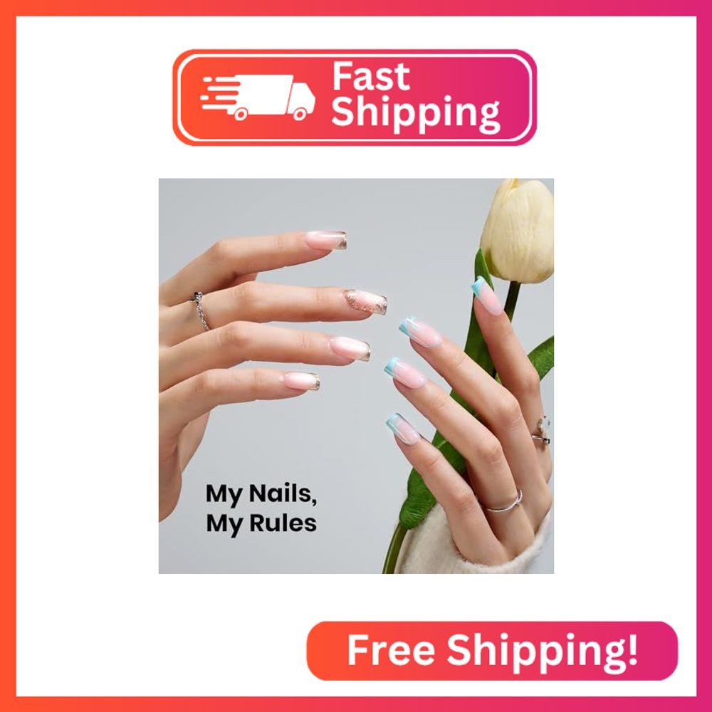 Beetles Soft Gel Nail Tips Square Short, 320pcs 16 Sizes(00-14) Flat-X