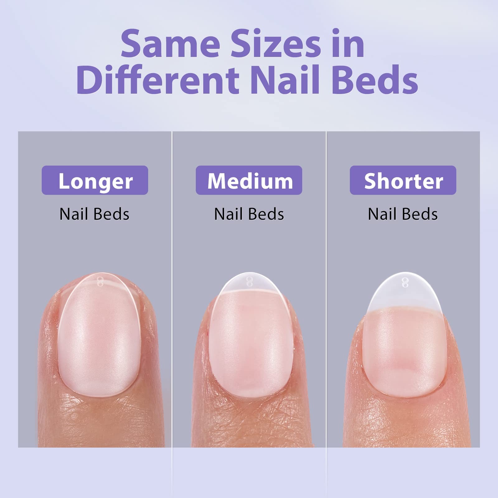 Extra Short Almond Nail Tips – BTArtbox Clear Gel Short,