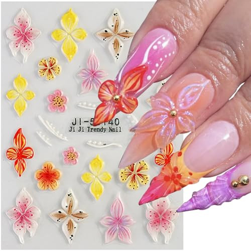 Stickers para Uñas Nail Stickers Self-Adhesive Sticker para Uñas Colorful 3D