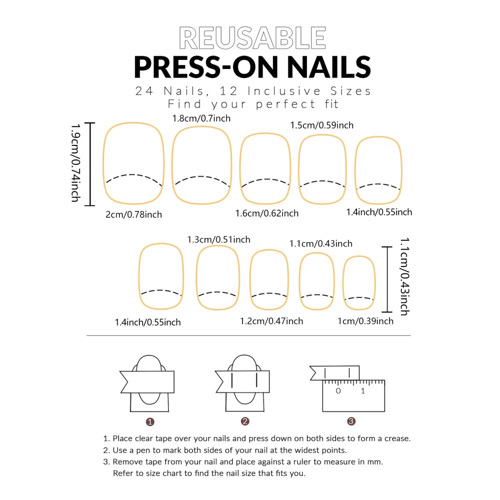 Blush Short Square False Nails Summer Theme Manicure Strawberry Printed Fake Nai