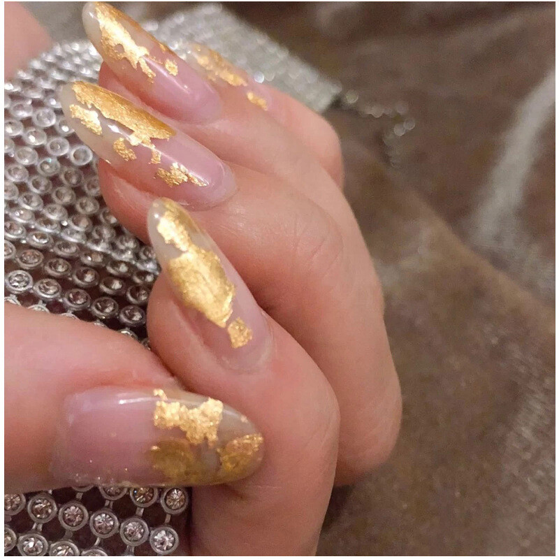 12 Grids Nail Art Gold Silver Foils Paillette Chip Flakes Wraps Decor Nails Tips