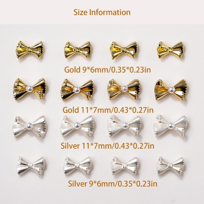 50x Sweet Bowknot Bow Nails Art Supplies for Party