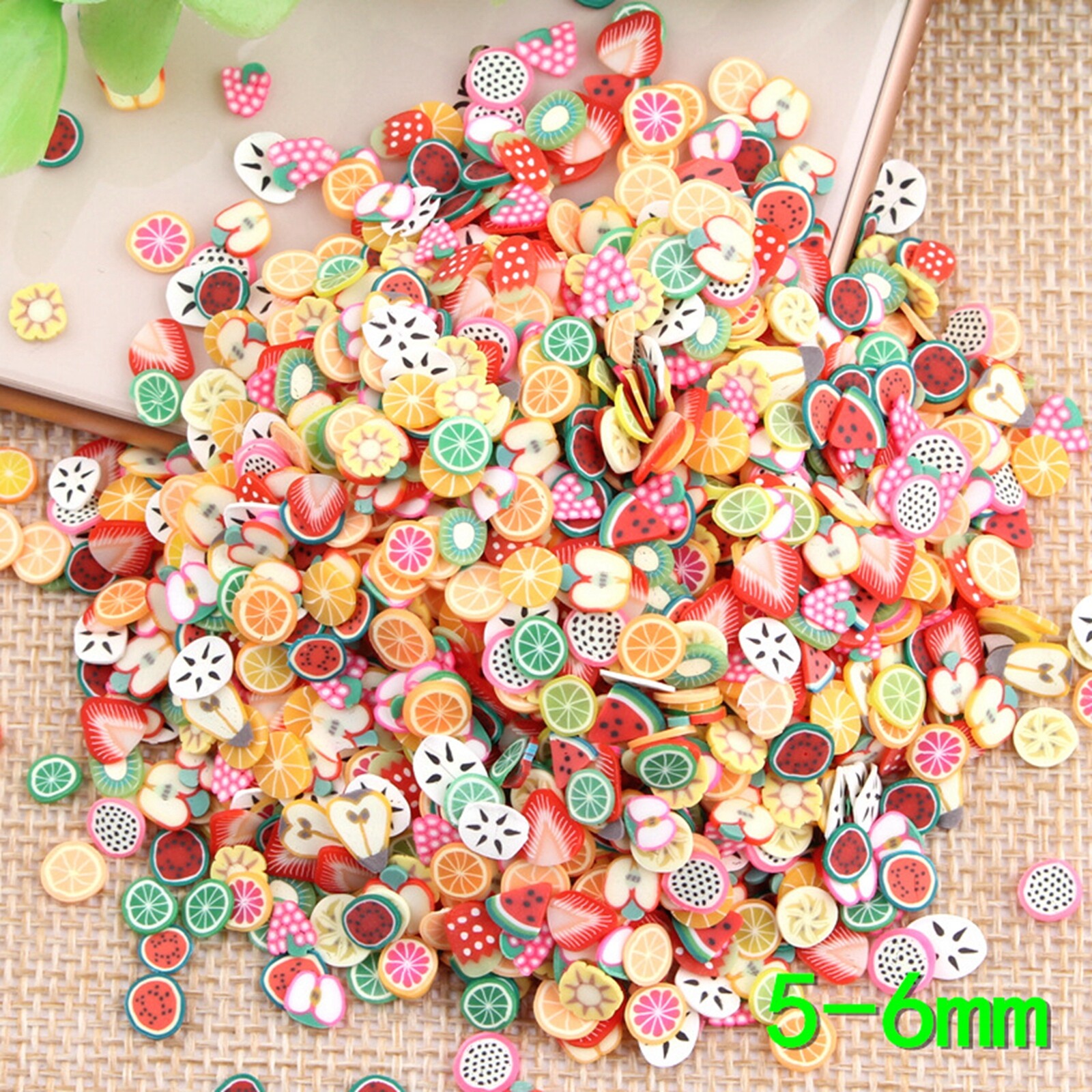2000/4000pcs 3D Fimo Nail Art Decoration Polymer Clay Slices Nail Art Decals Tip