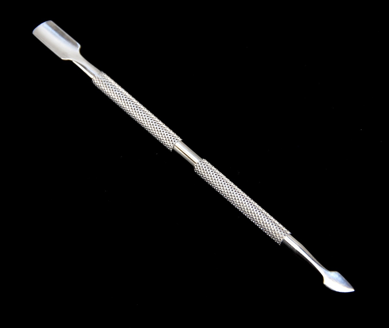 STAINLESS STEEL CUTICLE PUSHER WITH SPOON REMOVER
