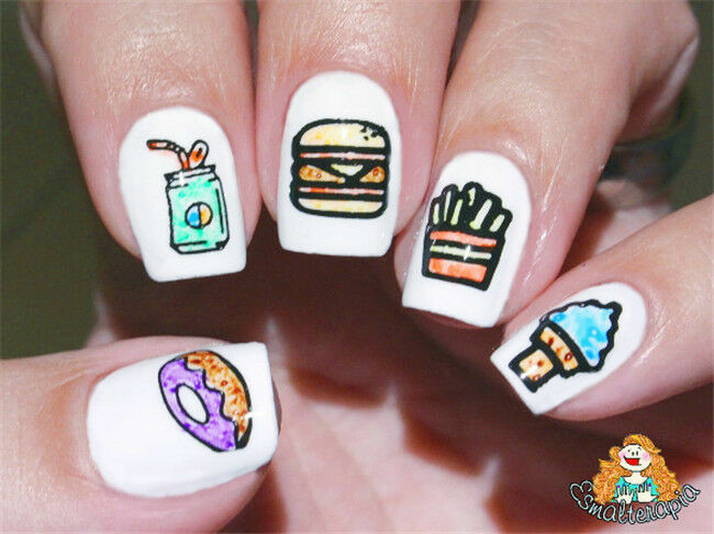 NEW NJX 009 Manicure Nail Art Stamp Template Food Dessert Design Image Plate