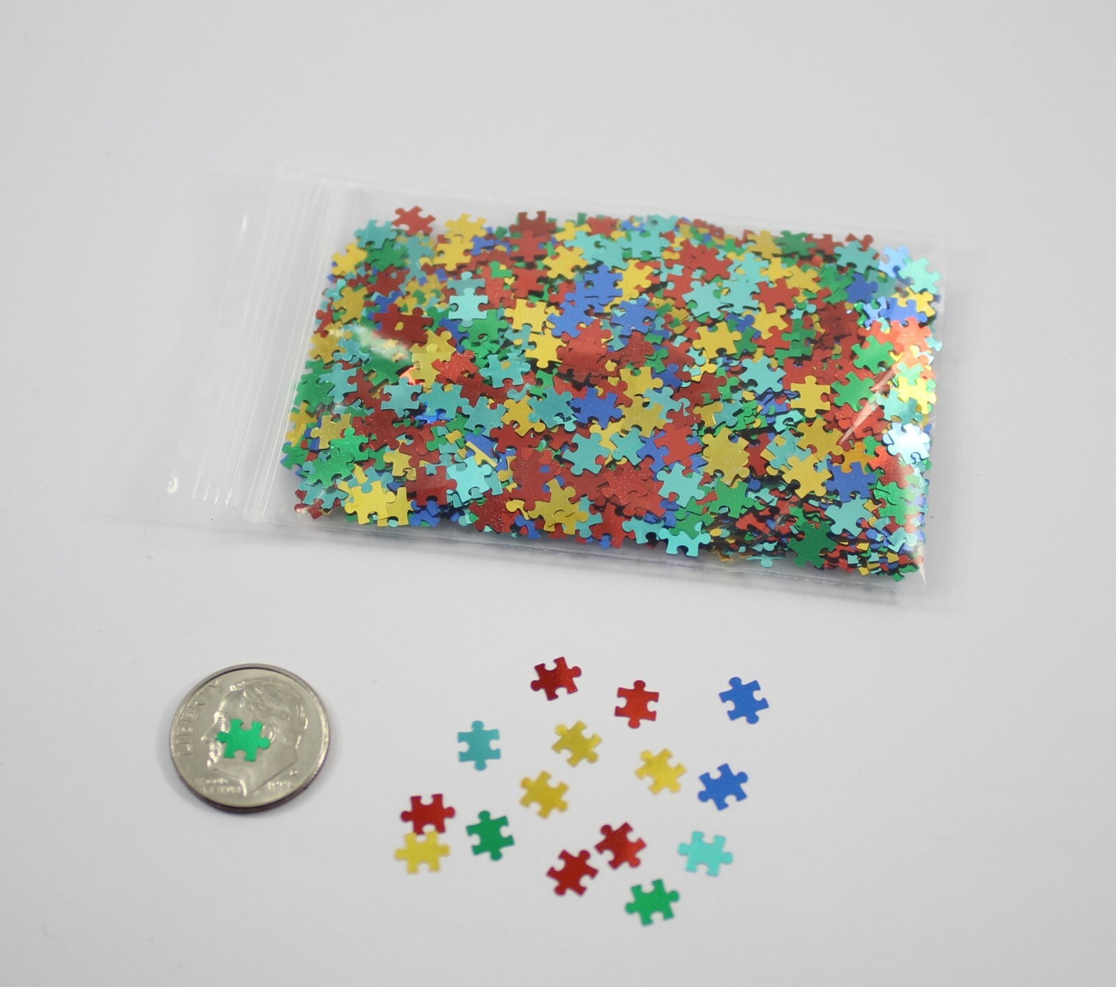 Autism Puzzle Piece Shaped Solvent Resistant Glitter For Resin-Tumblers-Crafts