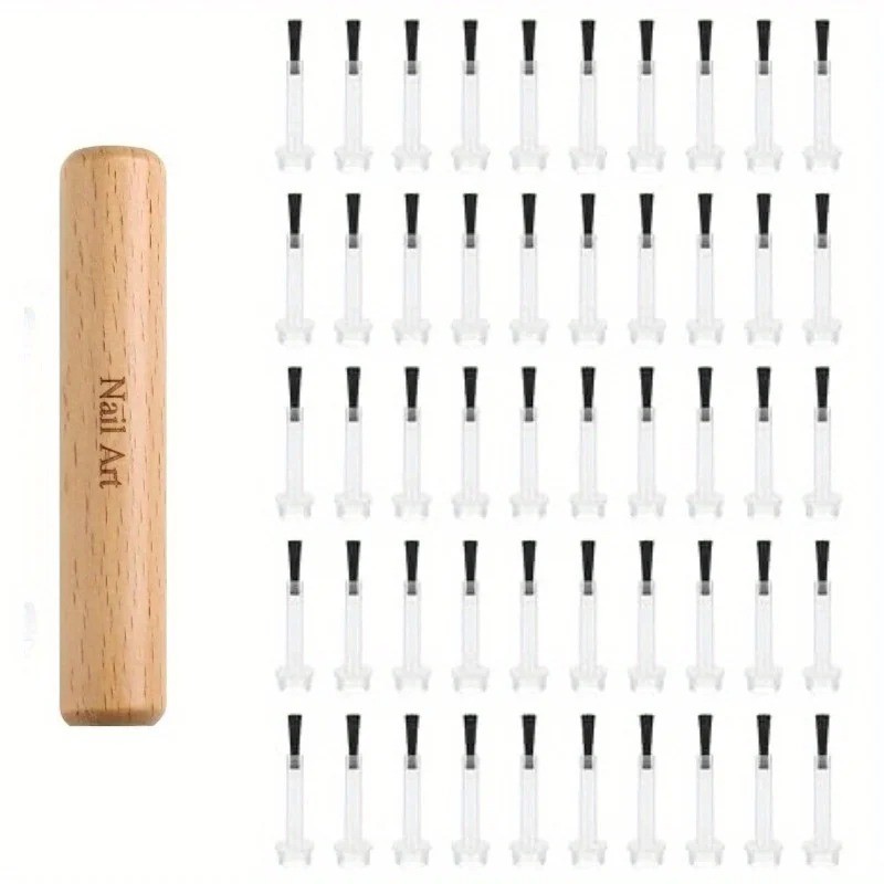 Nail Art – Multi-Functional Nail Polish Brushes – Wood Plastic Combo Set
