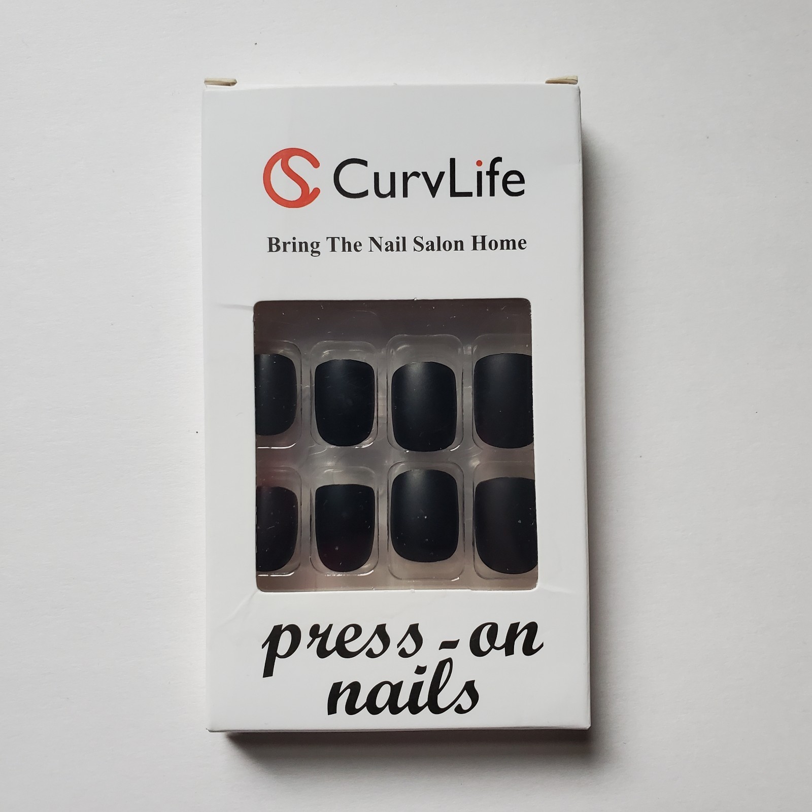 Lot Of 2 Sets CurvLife Press-On Nails 1 3D Adhesive Tabs Or Glue Salon Style *