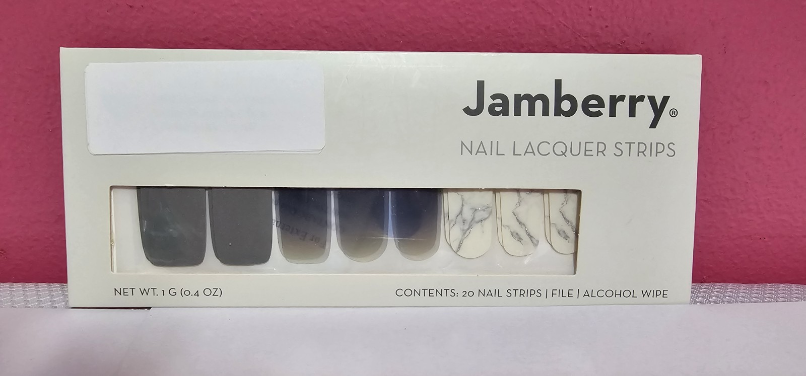 Jamberry Grey Marbled Glaze Lacquer Strips •SOLID, OMBRE, MARBLED• USBELSAT1