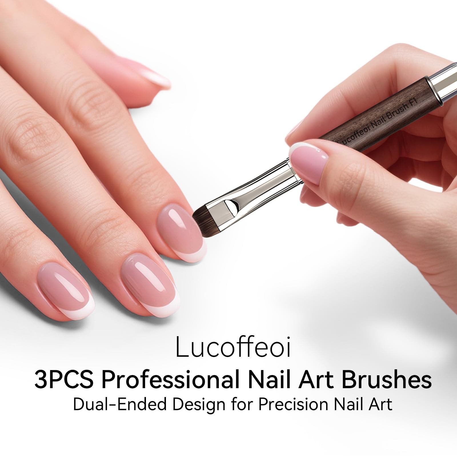 Nail Art Clean Up Brushes 3PCS Set – Dual Head Gel Brush for Polish Mistakes