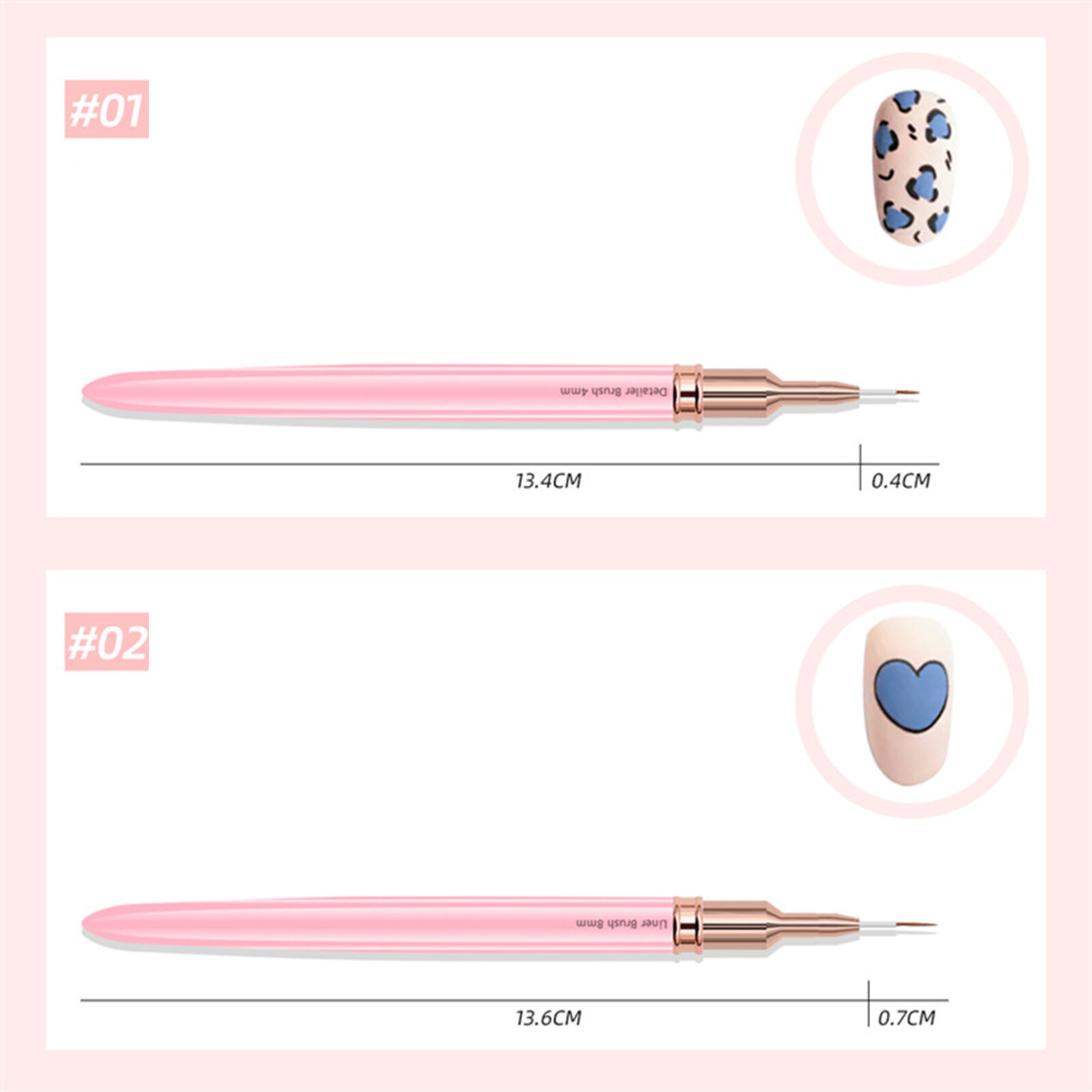 5Pcs Nail Brush Pen Set Nail Art Liner Brush Painting Acrylic Nail B6Y8