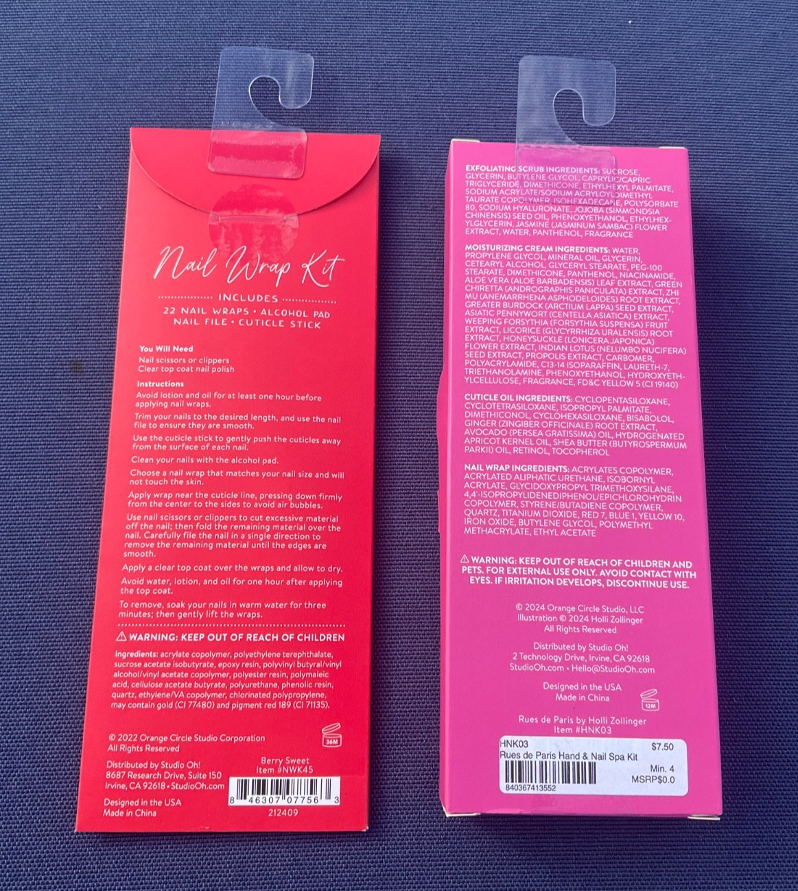 Lot of 2 Studio Oh! Colorful Rendition Nail Wrap Kits