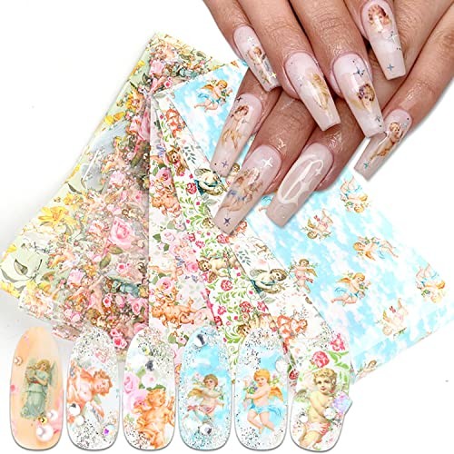 Angel Holographic Nail Foil Stickers – Sky Starry Paper Transfer Foils
