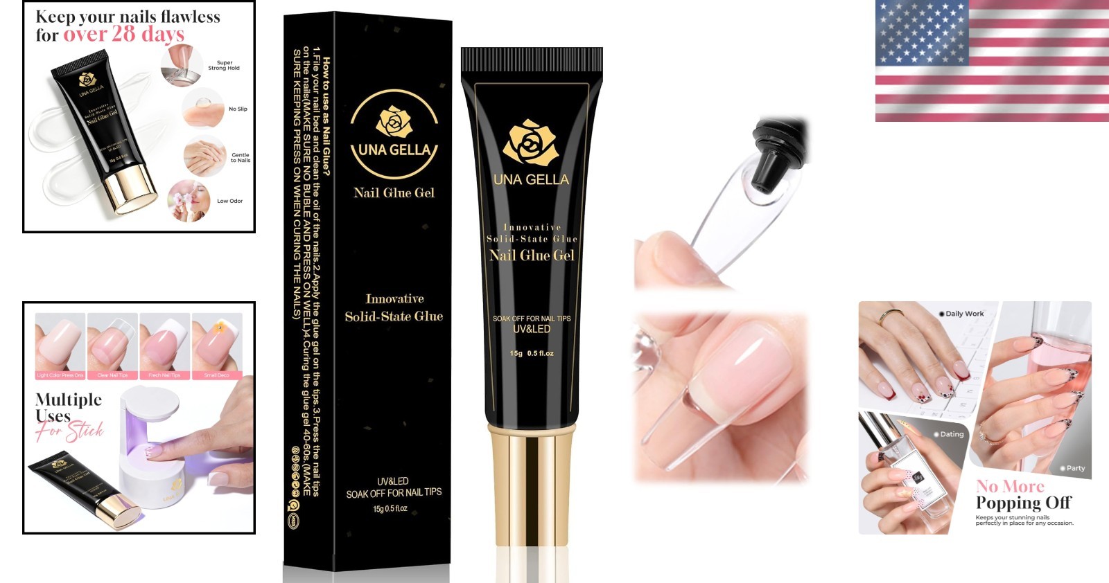 15ml Solid Nail Glue Gel – Strong Adhesive for Acrylic and Soft Gel Tips