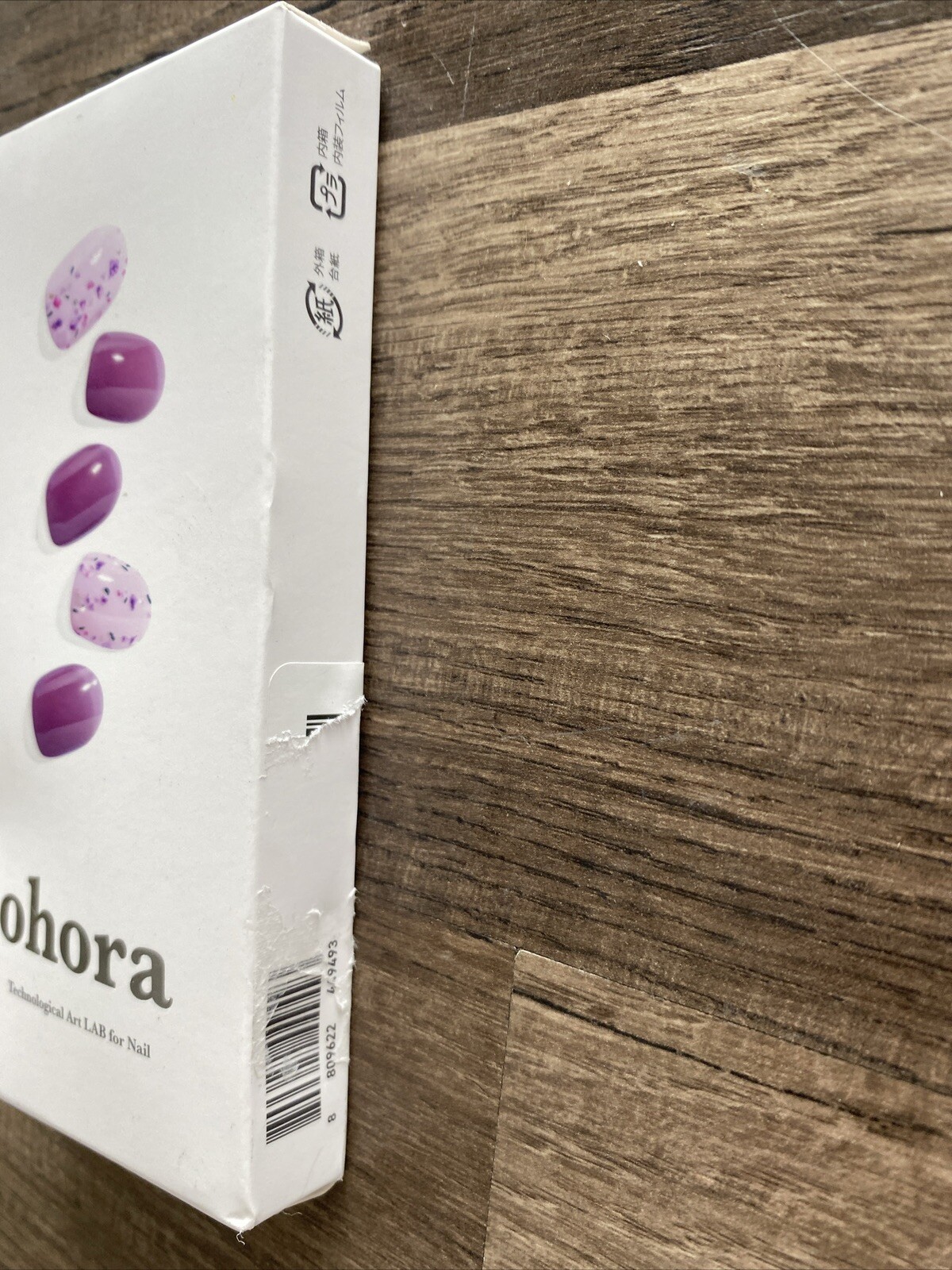 Ohora Nail, ND-298 N Violeta Semi Cured Nail Art /Nail Strips Open Box/c