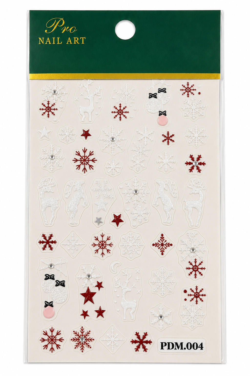 Winter Snowflake 3D Nail Art Stickers PDM004 Christmas Nail Decals Self Adhesive