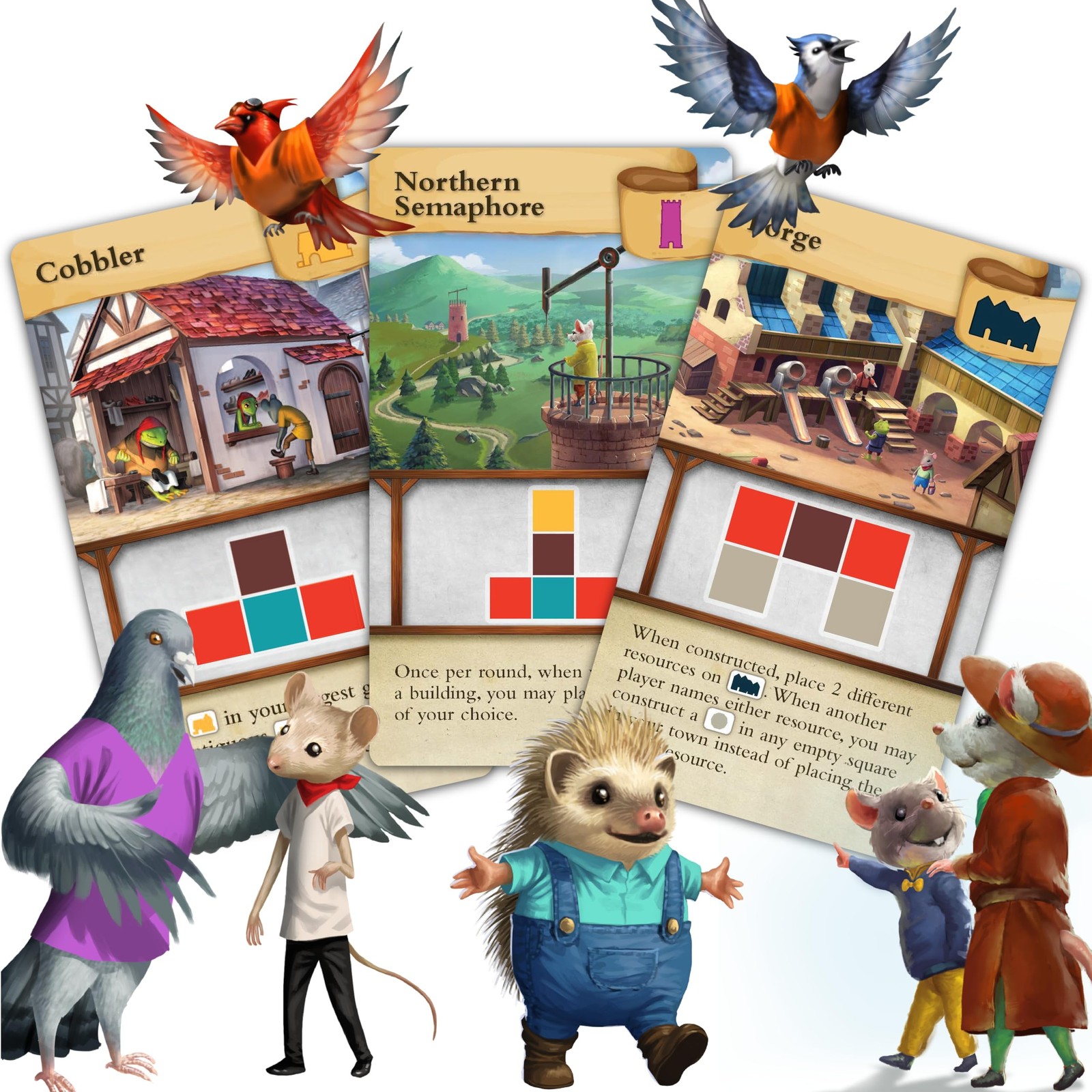 AEG Tiny Towns: Villagers Expansion | Talented Creatures Have Medium, Brown
