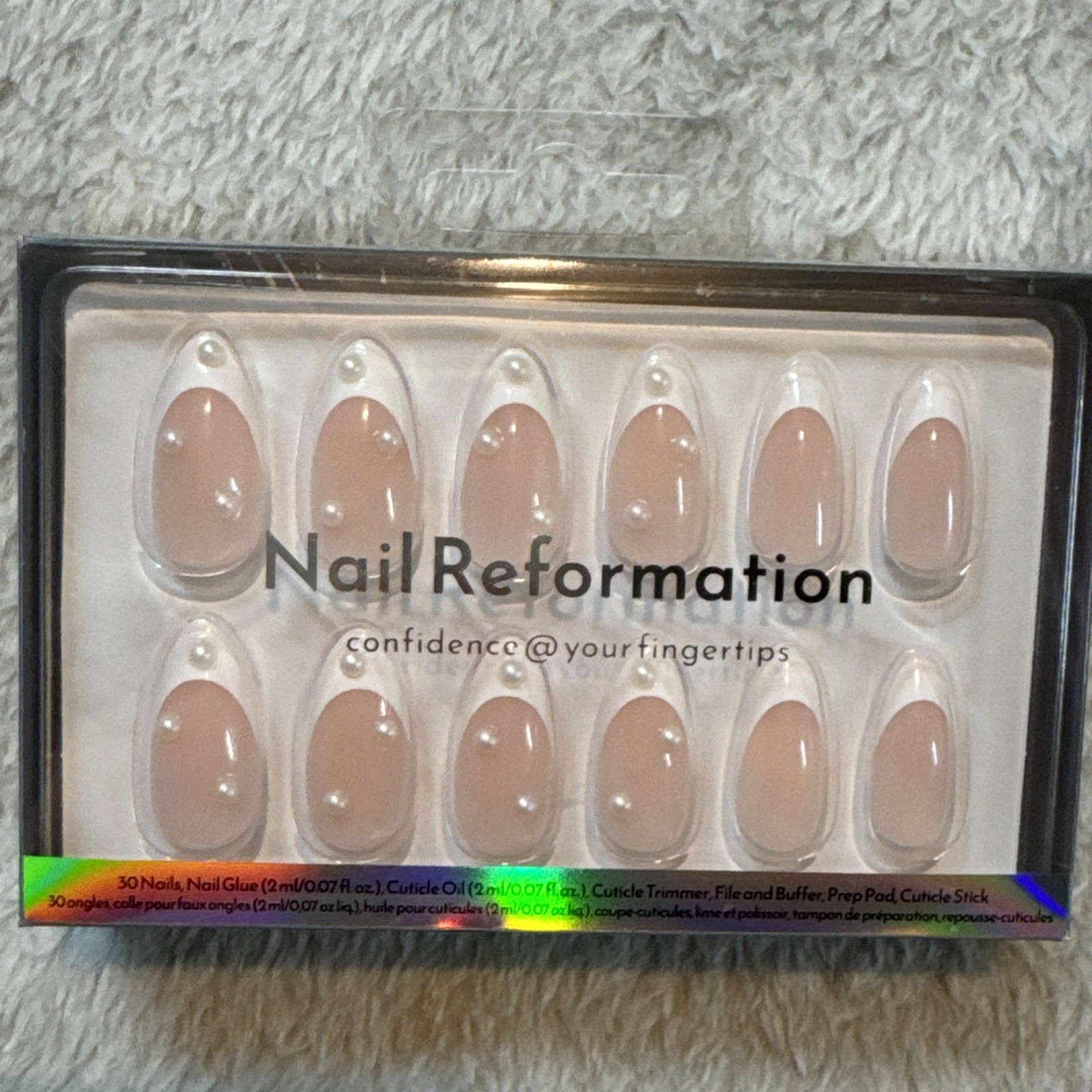 Nail Reformation Sugar-Coated Reusable Press On Medium Almond Nails. 2 Boxes New