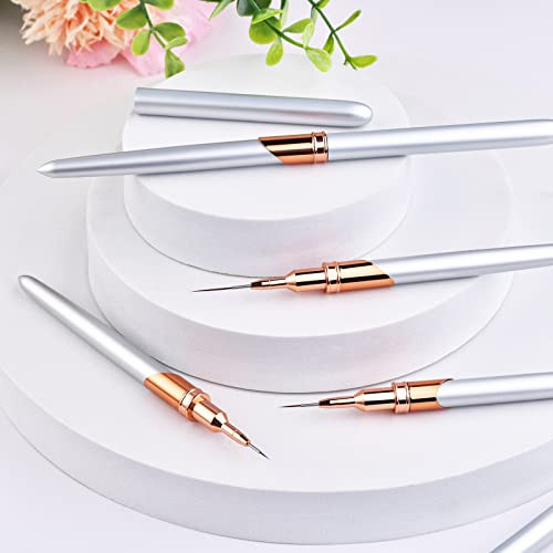 6pcs Nail Art Brushes Liner Striping Brush, Super Fine Nail Art Long Striper