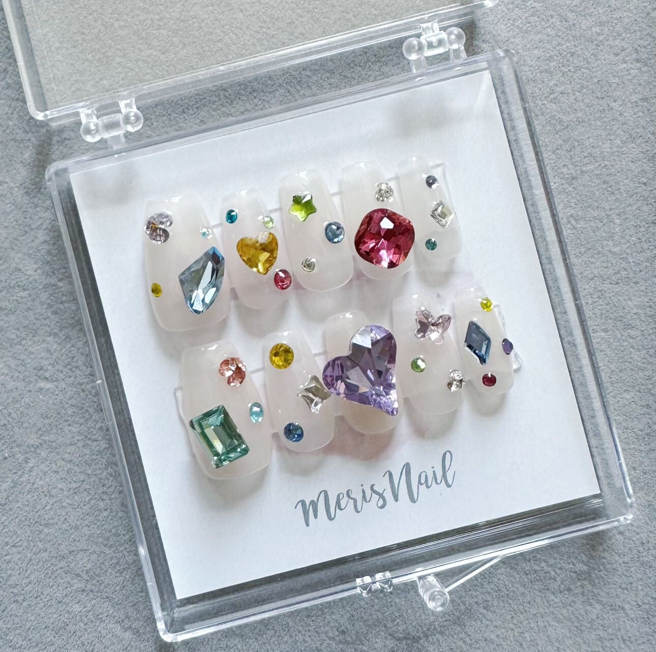 100 PCS K9 Glass Crystal Nails Accessories Rhinestone Mixed Shape Color