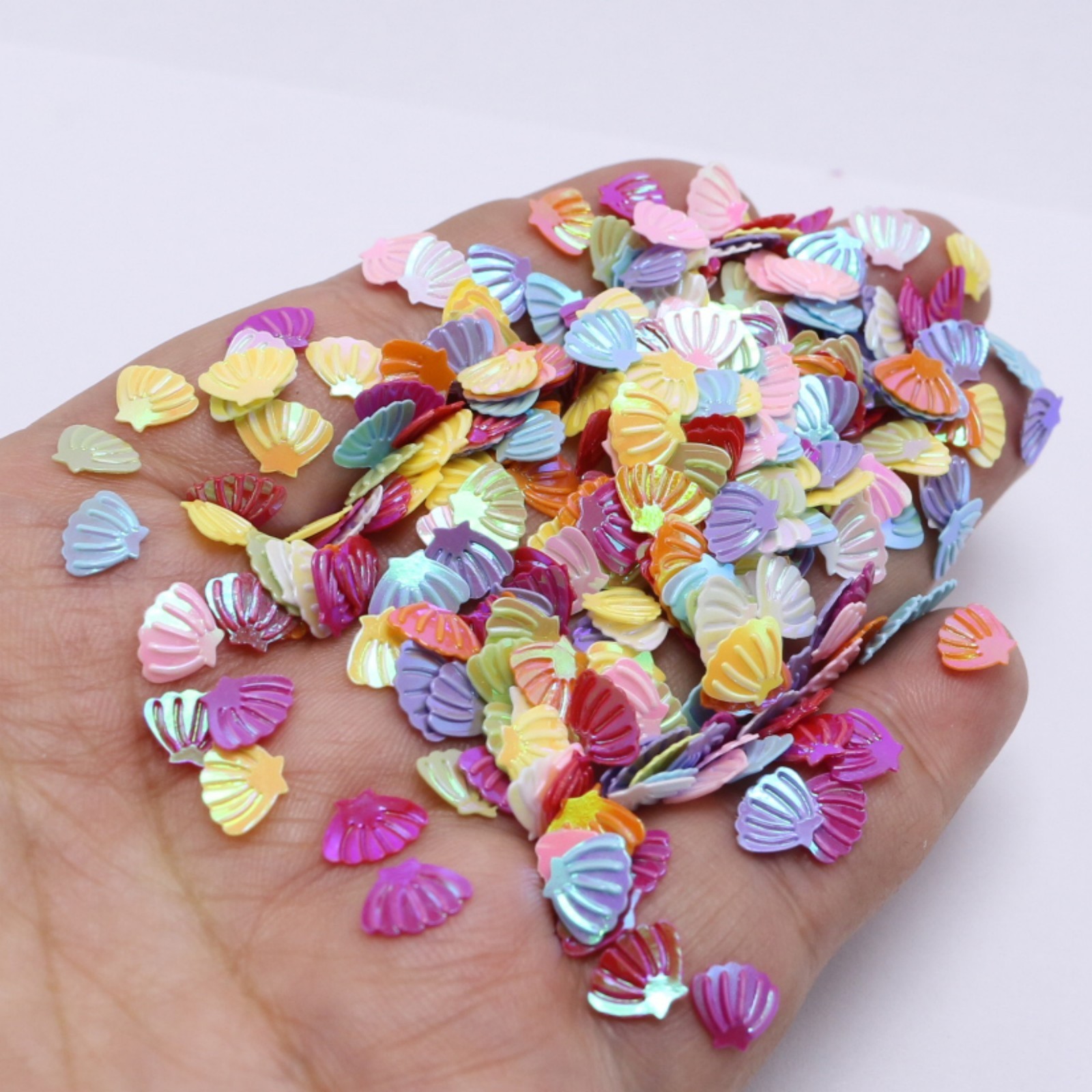 50 Gram Mixed Color Shell 8X6mm Sequins Loose Tiny Nail Art Tips Craft