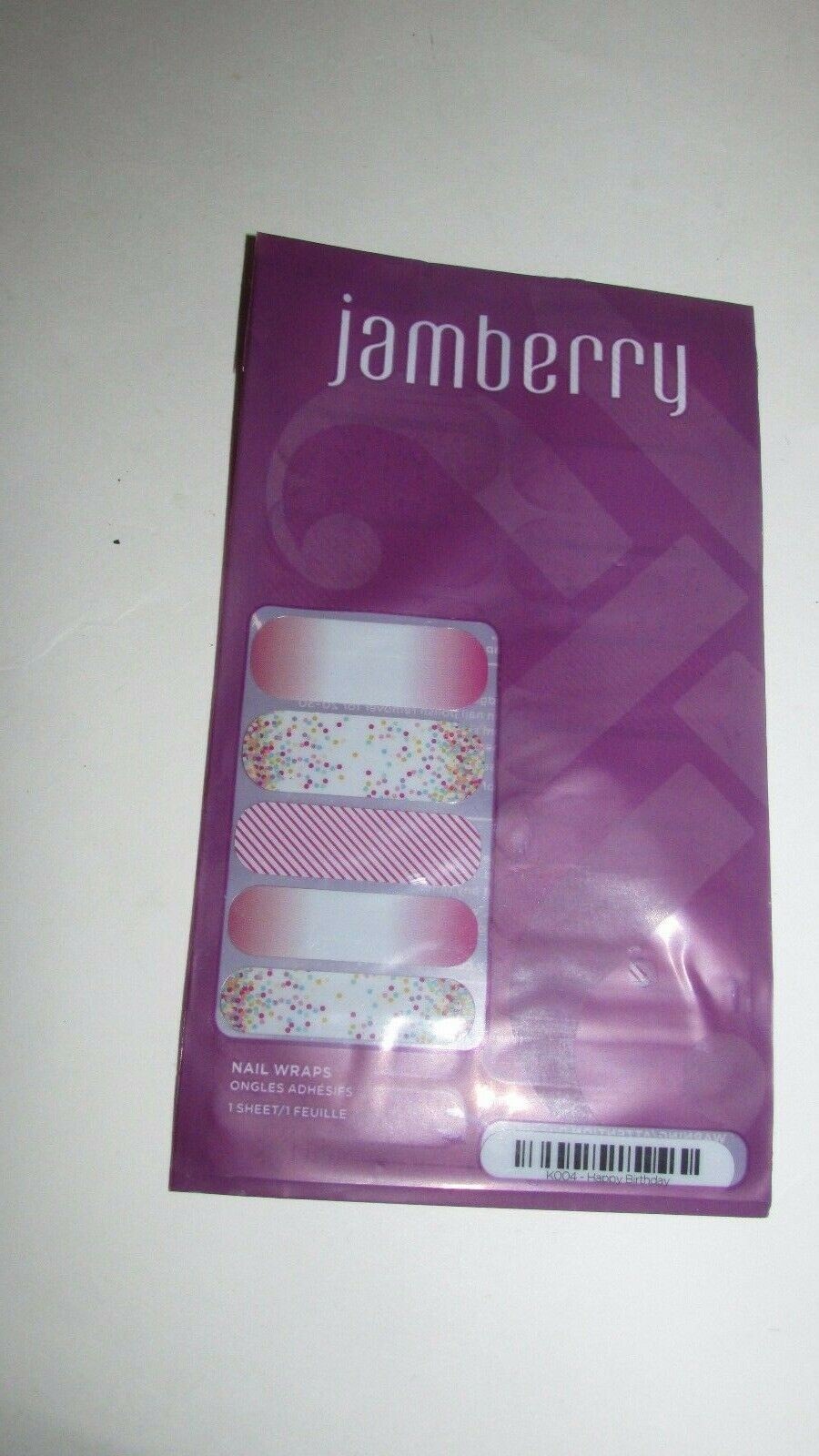 jamberry Happy Birthday nail wraps full sheet NIP