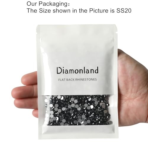 Diamonland Flatback Glass Crystal Rhinestones Rounds Gems for Bedazzling Nail…
