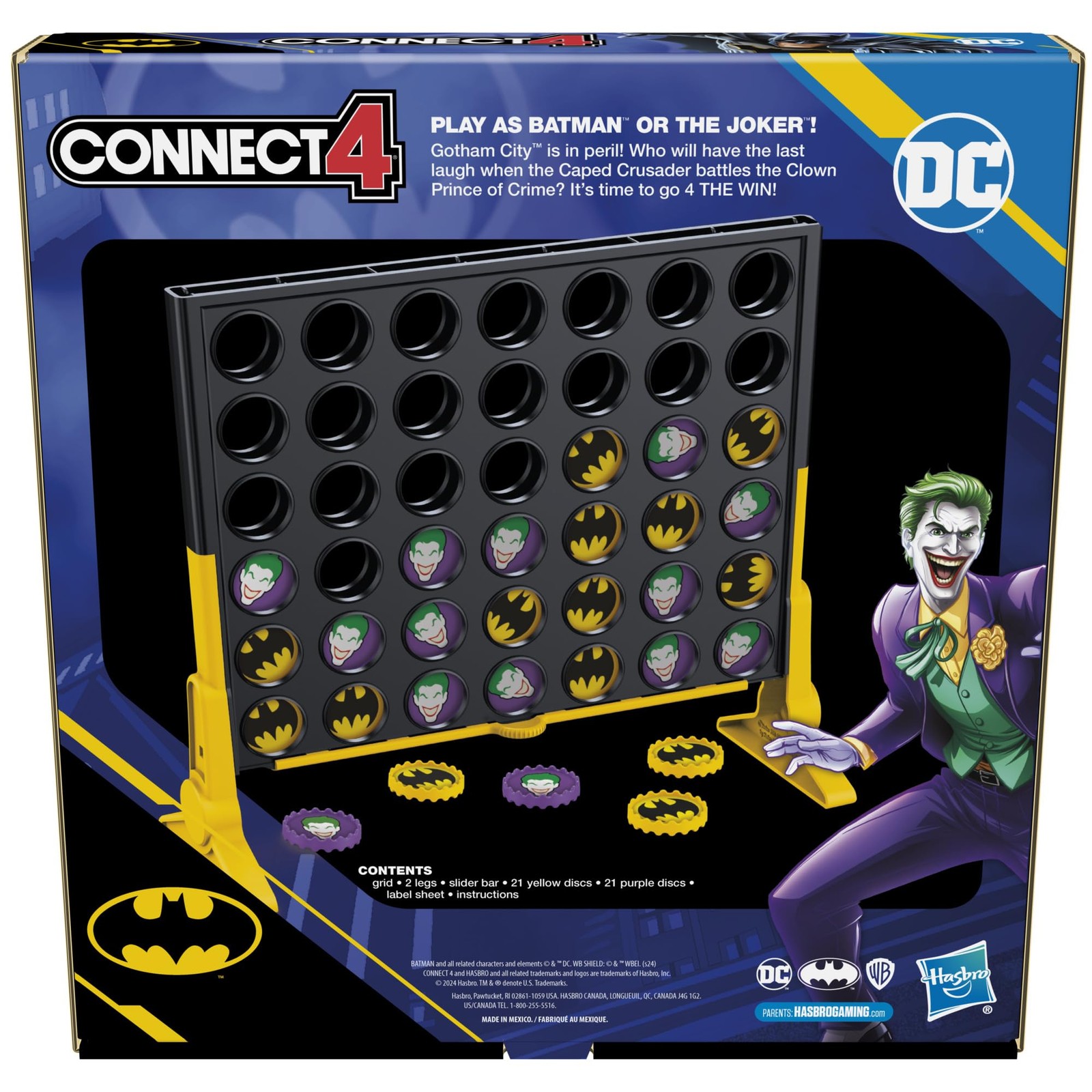 Connect 4 Batman Game | Batman-Themed 4 in a Row | Small, Not Applicable