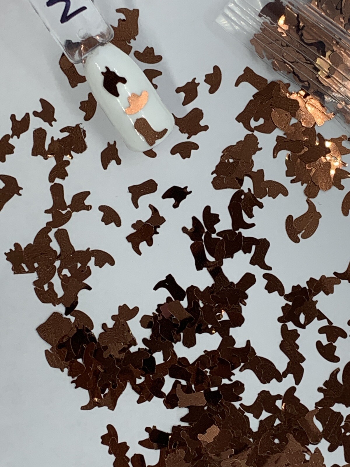 Country Brown Horse,Cowboy Hat and Boot Glitter | 1 TSP | Gel Nail Art & Acrylic