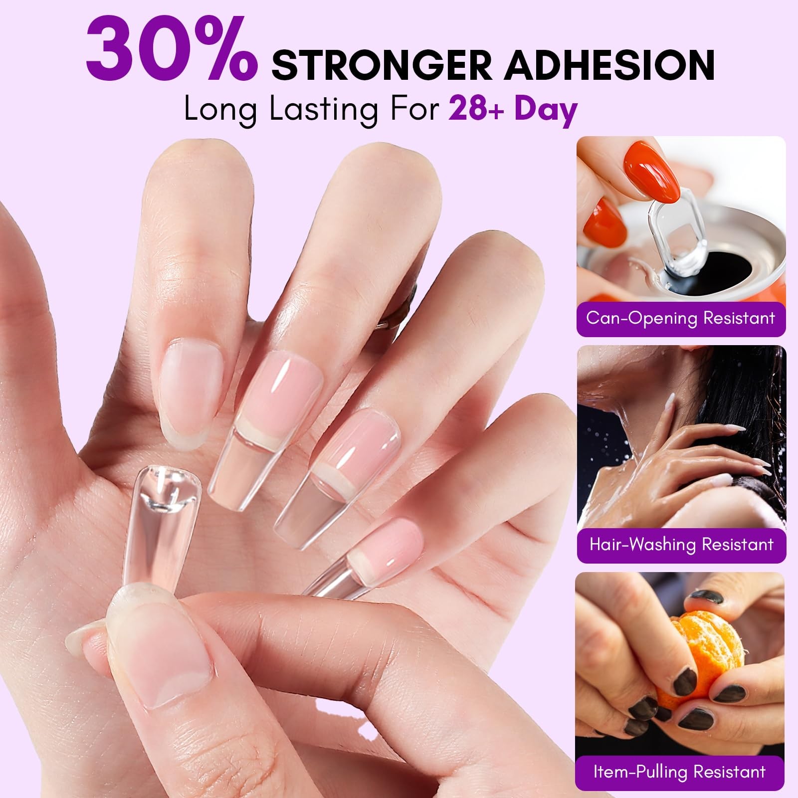 Makartt Solid Nail Glue Gel Extra Strong Gel Nail Glue for Press On Nails Fa…