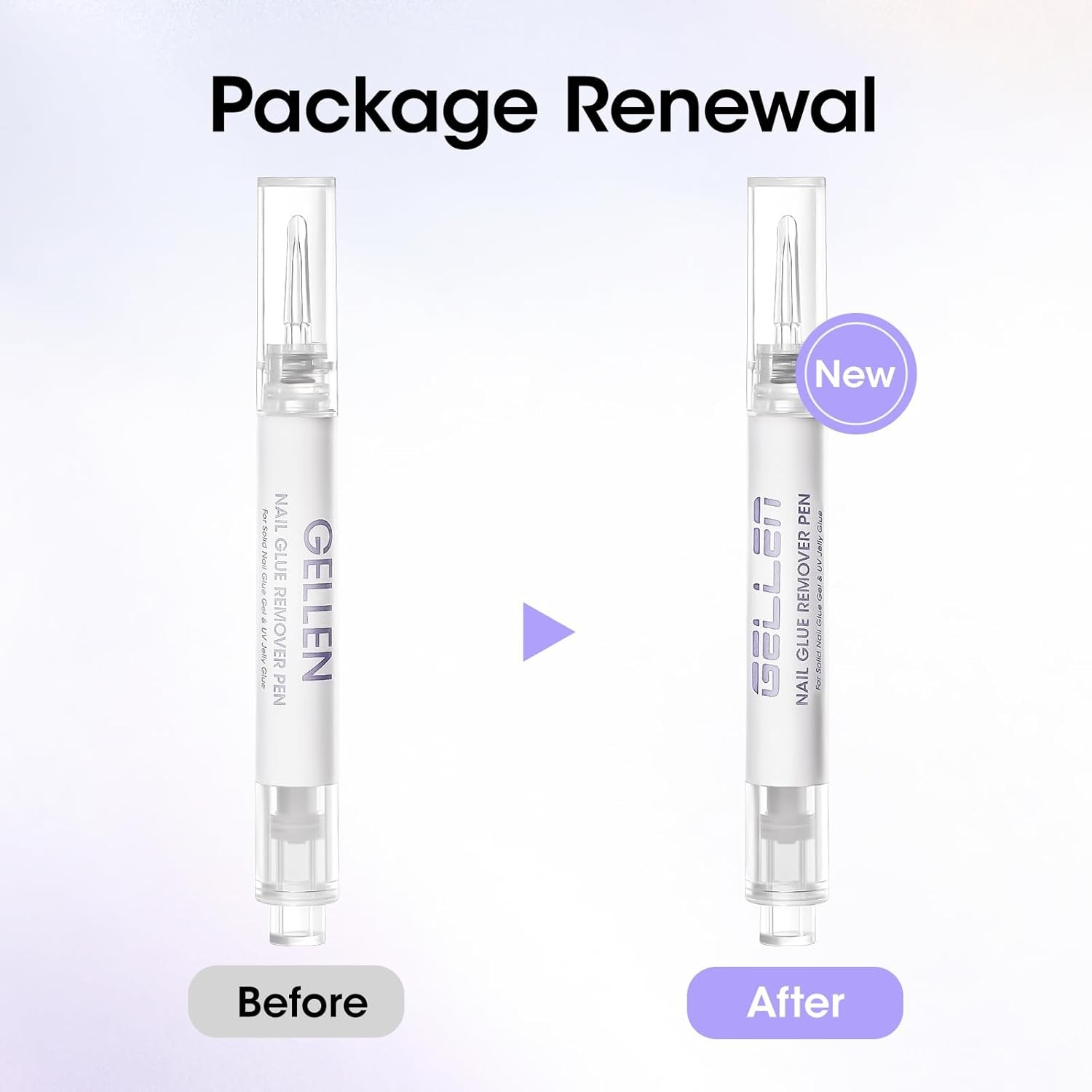 Nail Glue Remover, Nail Glue Remover for Press on Nails, 2 Pcs Non Acetone Gel G