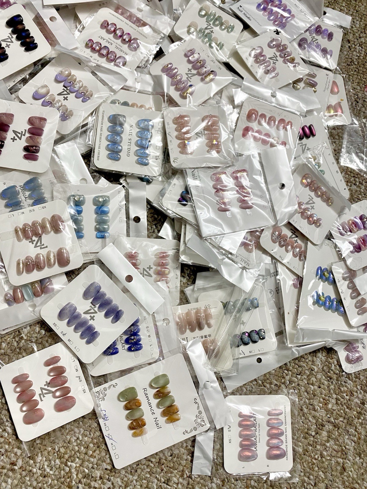 30 Pairs MYSTERY LOT Handmade Press On Gel Nails Premium Reusable Nails Size S