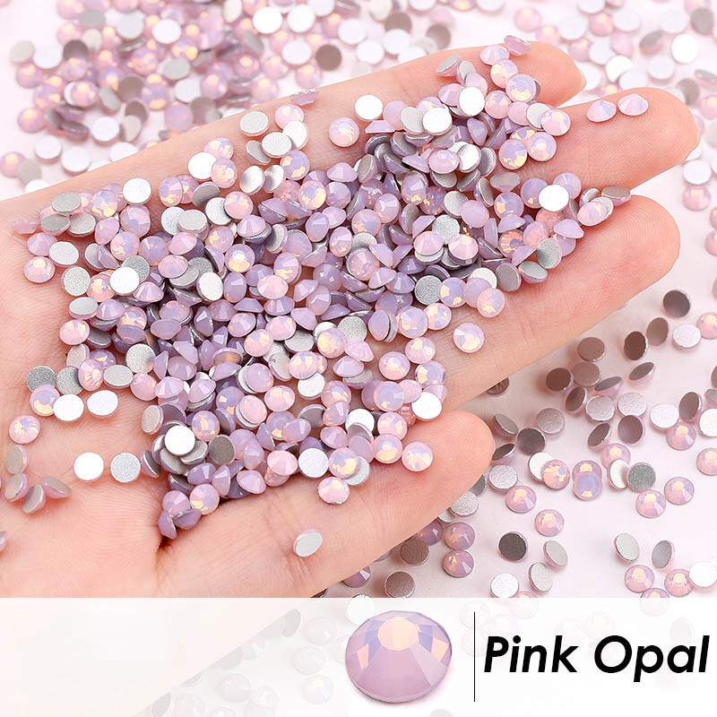 1440pcs Opal Color Rhinestones Crystal Flatback Round Glass Gems Nail Art Decor