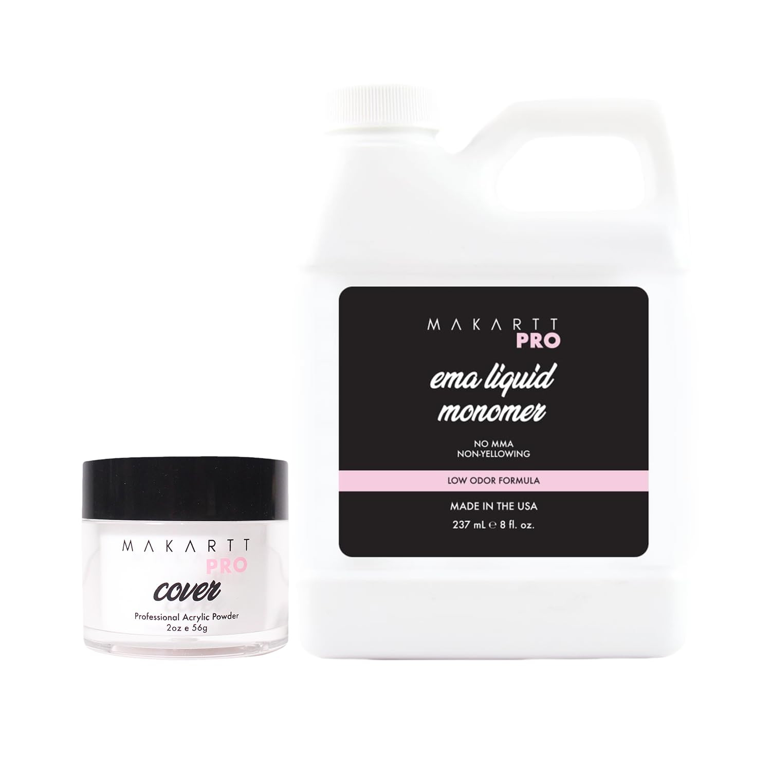 Acrylic Nail Kit – Pure Elegance Cover Pink Powder 2Oz & Low Odor Mma-Free Monom