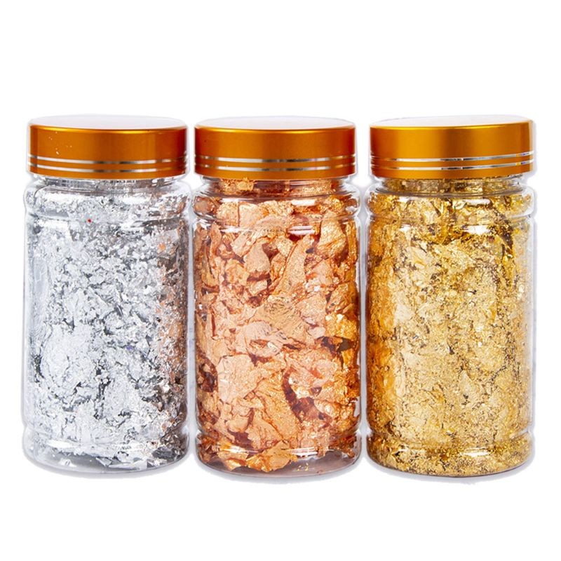 Gold Silver Paper Thin Colored Foil Fragments Nail Painting Handicrafts