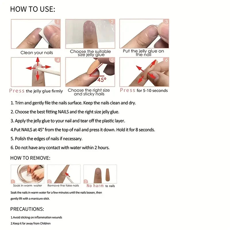 24pcs Glossy Medium Curve Press-On Nails Pink Golden French Fake Nails Women