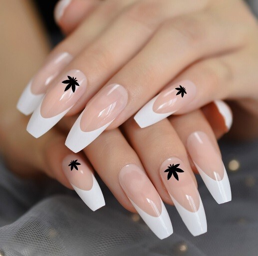 32 pcs Nail Art POT WEED LEAF 420 Marijuana Nail Vinyl Decals – Custom Color