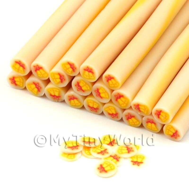 4 x Handmade Christmas Bells Nail Art Cane