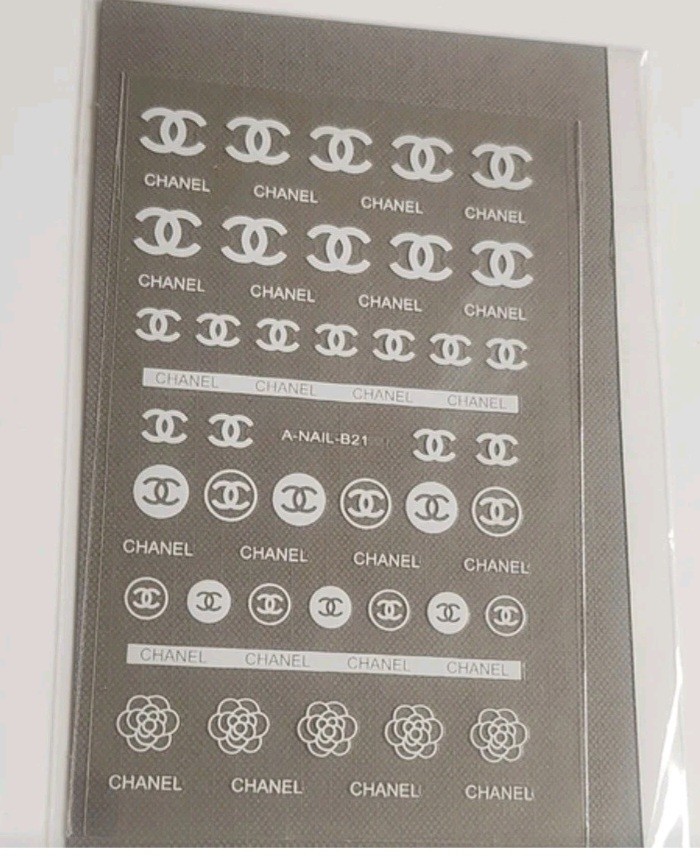 NWT NAIL ART DESIGN SELF-SEAL STICKERS SOLID WHITE N°103!