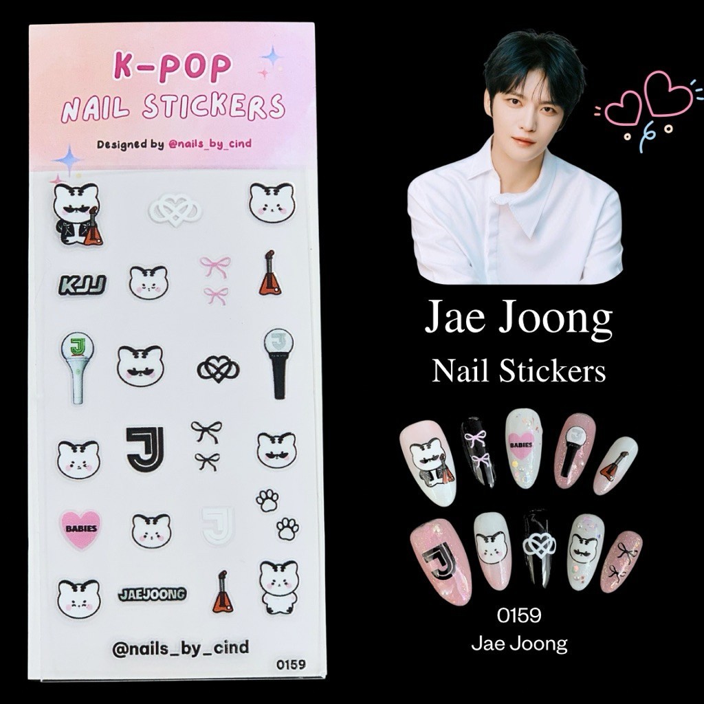 KIM JAE JOONG TVXQ JYJ KPOP NAIL STICKER FAN MADE KOREA iNKODE ENTERTAINMENT Z10