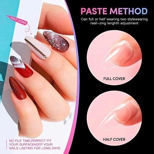 Short Almond Nails – 240pcs Almond Clear Nail Tips, 12 Sizes Artificial | Ebay