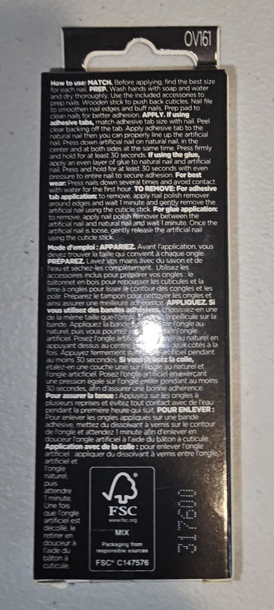 Sally Hansen Salon Effects Perfect Manicure Moon-Ami OV161 24 Oval Nails